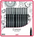 uni UNI PIN 12 darabos rajzmarker készlet "Expert Selection