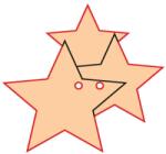 Penta collection Fafigura gomb 64 - csillag 10 db/csomag