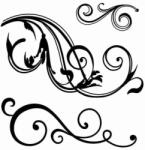 Stamperia HD gumi pecsételő 10 x 10 cm - Kacskaringók