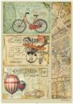 Stamperia A4 rizspapír, csom. - Around the world post card
