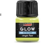 Pentart GLOW sötétben világító akrilfesték 30 ml limezöld