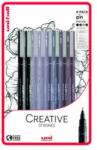 uni UNI PIN 8 darabos rajzmarker készlet "Creative Strokes