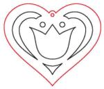 Penta collection Fafigura, 5 db/csomag - szivecske 38