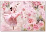 Stamperia Dekupázs rizspapír 48 x 33 cm - Ballerina rózsákkal