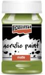 Pentart Matt akrilfesték 100 ml olíva 2290