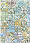 Stamperia A4 rizspapír csom. - Blue Dream tiles