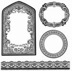 Stamperia HD gumi pecsételő 10 x 10 cm - Keretek és szegélyek