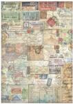 Stamperia A4 A4 rizspapír csom. - Art of Travelling tickets