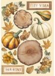 Stamperia Színes fafigurák A5 - Golden Harmony pumpkins
