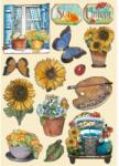 Stamperia Színes fafigura A5 - Sunflower Art