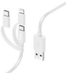 Hama 3-in-1 Multi Charging Cable, USB-A - Micro-USB, USB-C and Lightning, 1.0 m, (HM201535)
