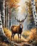 NORIMPEX - Puzzle Tablou Diamant: Domnul pădurii 30x40cm - 1 - 39 piese