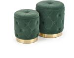  POLLY két darabos puff szett, szín: sötétzöld (HR)