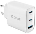 DEVIA Extreme Speed 65W GaN gyorstöltő - 2× USB-C + USB-A, univerzális, Apple kompatibilis (ST111615)