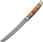 HARAHU Cuțit de exterior din oțel Damasc DS - 39487 - Maro KP39487