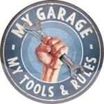 Nostalgic Art Germany Placă decor 35cm - My Garage: My Tools & Rules (25112)