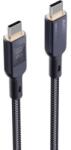 AUKEY Cablu alimentare si date Aukey, USB Type-C la USB Type-C, 1.8m, 480 Mbps, 100W, braided, negru, -689323785353 (LLTSN1041219)