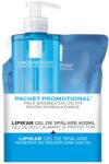La Roche-Posay Pachet Gel de dus calmant si protector Lipikar, 400 ml + Rezerva, 400 ml, La Roche-Posay