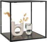 House Nordic Vita fali polc, fekete, fekete keret 36x36x36 cm (4282240) - platinashop