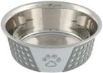 TRIXIE castron metal silicon cu capac 0, 75 l / 17 cm alb/gri
