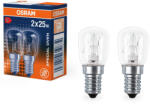OSRAM E14 sütőizzó 25W, 140 lm, 2700 K, melegfehér, áttetsző üveg, 2 darabos bliszter - Special Oven T26/57 (7039210610832)