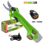 PRO-CRAFT Акумулаторна лозарска ножица PROCRAFT ES16Li1B, 16V, 2Ah, 25 мм, безчетков мотор (ES16Li1B)