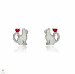 Újvilág Kollekció Ezüst gyerek cica fülbevaló - 02107-329