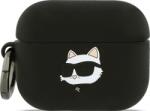 Karl Lagerfeld Husă din silicon Karl Lagerfeld 3D Logo NFT Choupette Head pentru AirPods Pro 3 negru (KLAP3RUNCHK)