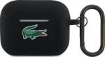 Lacoste Liquid Silicone Croc Logo Husă de Protecție pentru AirPods Pro 2 Neagră