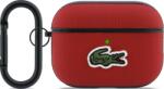 Lacoste Husă Lacoste Petit Pique Croc Logo Patch pentru AirPods Pro 3 roșu (LCAP3PVCR)