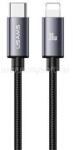 USAMS U91 adatkábel (Type-C - lightning, 30W, PD gyorstöltő, 100cm) SÖTÉTSZÜRKE (SJ770USB01) (SJ770USB01)