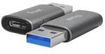 Trust Átalakító - Calyx (szürke, aluminium, USB-A apa / USB-C anya) (TRUST_25573) (TRUST_25573)