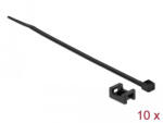 Delock Fekete csavart biztosító foglalat készlet 15 x 10 mm H 200 x Sz 3, 6 mm kábellel (18884) - flylite