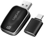 LogiLink Vezeték nélküli BT 5.0 autós adapter CarPlay és Android Auto funkciókhoz, USB-A + USB-C, fekete (BT0076) - flylite