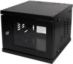 LogiLink Hálózati szekrény / fali állvány 10", összeszerelt, fekete (W06Z33B)