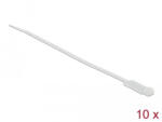 Delock Kábelkötöző címkével Hx 270 x Sz 4, 8 mm, 10 darab fehér (18957) (18957) - flylite