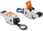 Delock RJ45 dugó kattanózáras rögzítéssel, 2 pólusú (+/-), szerszám nélküli (90710)