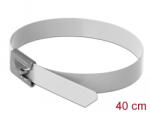 Delock rozsdamentes acél kábelkötegelő 400x7, 9mm fehér 10db (18823) (18823) - flylite