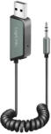 LogiLink Bluetooth 5.3 audio vevő járművekhez, 1x USB-A, 1x 3, 5 mm Aux, fekete (BT0065) - flylite