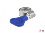 Delock Tömlőbilincs pillangó fogantyúval rozsdamentes acél 400 SS 10 - 16 mm 5 db. kék (19511) (19511)