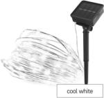 EMOS D3ZC01, LED nano lánc napelemmel, réz, 12 m, kültéri és beltéri, hideg fehér, időzítő (D3ZC01)