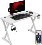 Huzaro Gamer asztal RGB 120 × 60 cm fehér (HZ-HERO-23-RGB-WHITE)
