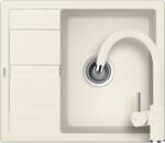 SCHOCK Schock Ronda D-100 konyhai mosogatótálca 580 x 500 mm és Schock Plutos konyhai csaptelep Cristalite Vanilla, világos bézs (SETRD100PVANI)