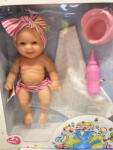 Berjuan pisilős lány játékbaba 30 cm-es (514F)