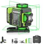 Huepar W04CG Zöld vonallézer Hatósugár: 0 - 20 m | 1 x 2, 6 Ah akku + töltő | Kofferben (W04CG)