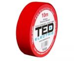TED Banda izolatoare PVC 10m x 19mm, pentru protectia si izolarea cablurilor, rosu, TED TED004871 (TED004871)