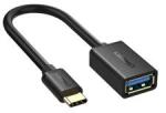 UGREEN US154 adapter kábel (USB aljzat - Type-C, OTG, 15cm) FEKETE