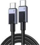 UGREEN L524 adatkábel (Type-C - Type-C, 60W, PD gyorstöltő, cipőfűző, 100cm) SÖTÉTSZÜRKE (170722)