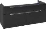 Villeroy & Boch Subway 2.0 dulap 128.7x44.9x59 cm sub chiuveta pe perete negru A91710VL (A91710VL)