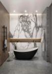 Coloana Cada freestanding compozit Coloana Marina 174.5x72.5 cm negru mat (2100000014354)